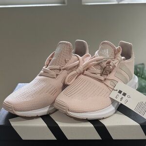 adidas Women’s Blush Pink Knit Athletic Sneakers